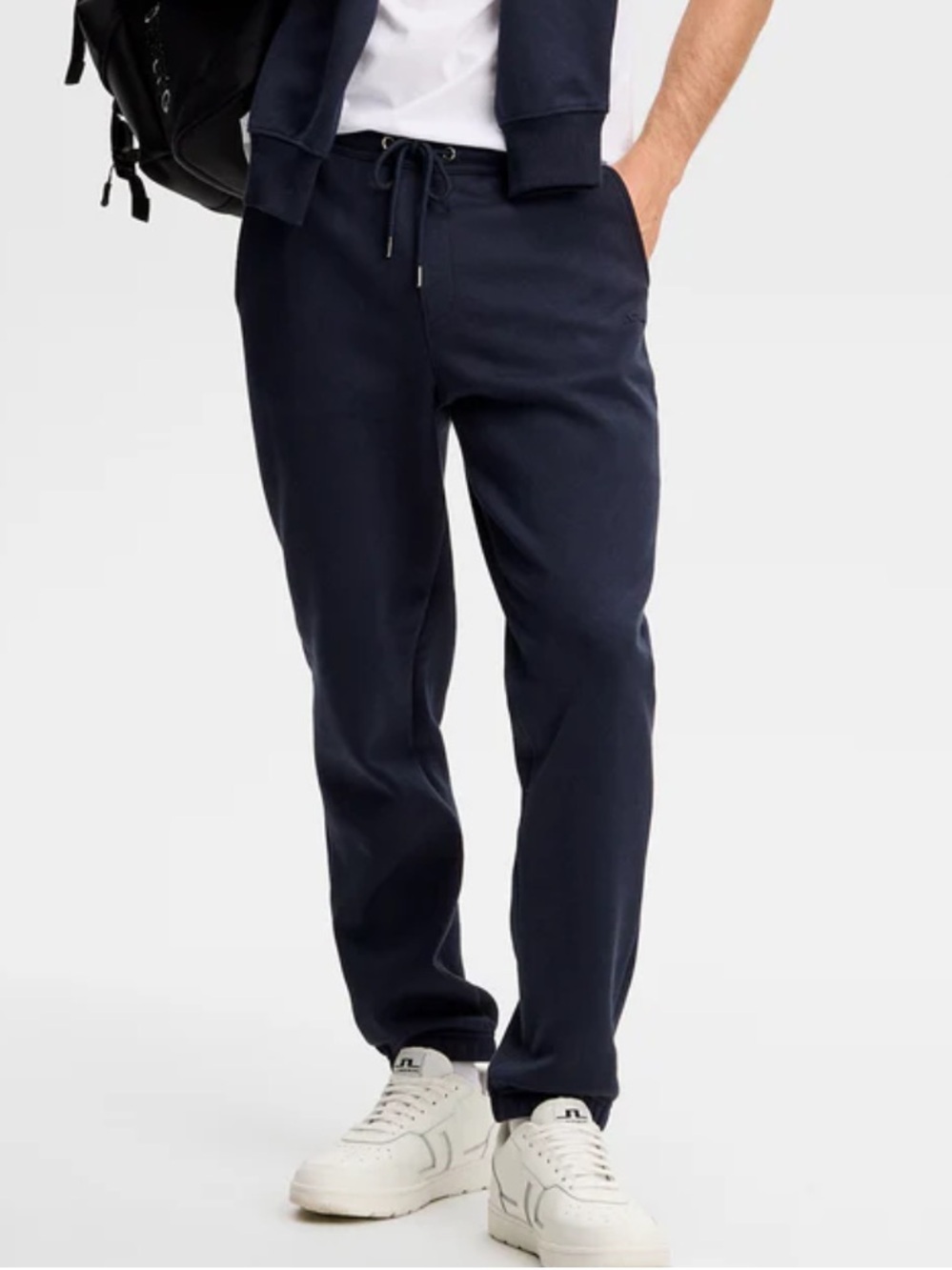 J.Lindeberg Men's Alpha Golf Active Sweatpants Navy Blue Drawstring Waist Sz XL